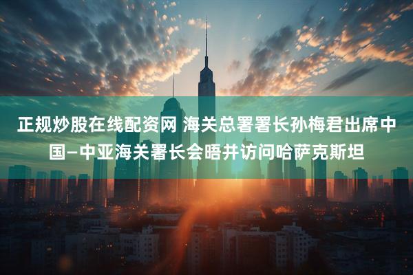 正规炒股在线配资网 海关总署署长孙梅君出席中国—中亚海关署长会晤并访问哈萨克斯坦